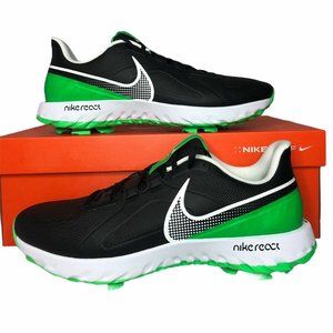 Nike Men React Infinity Pro Black Green Golf Shoes